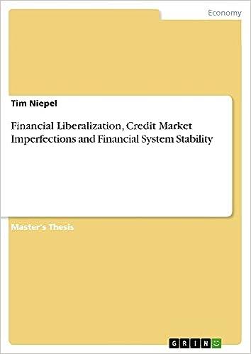 financial liberalization credit market imperfections and financial system stability 1st edition tim niepel