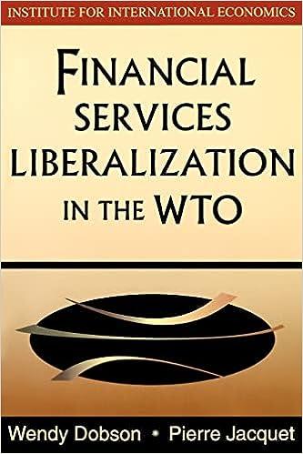 financial services liberalization in the wto 1st edition wendy dobson, pierre jacquet 978-0881322545
