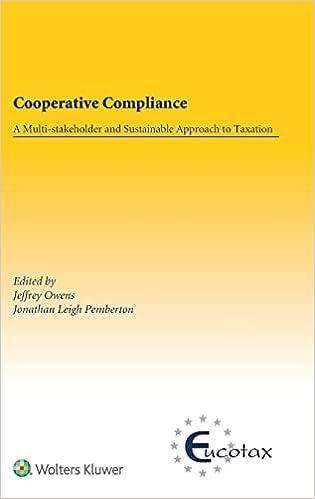 cooperative compliance a multi stakeholder and sustainable approach to taxation 1st edition jeffrey owens,