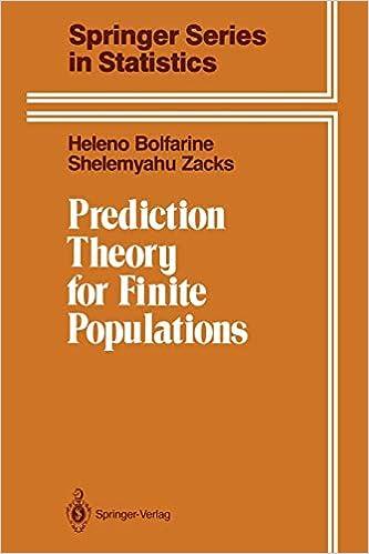 prediction theory for finite populations springer series in statistics 1st edition heleno bolfarine ,