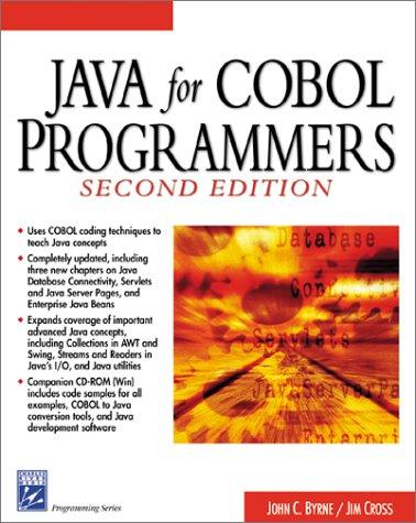 java for cobol programmers 2nd edition john c byrne, jim cross 1584502282, 978-1584502289