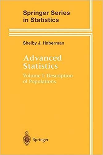 advanced statistics description of populations springer series in statistics 1st edition shelby j. haberman