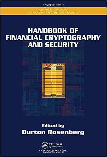 handbook of financial cryptography and security 1st edition burton rosenberg, douglas r. stinson 1420059815,