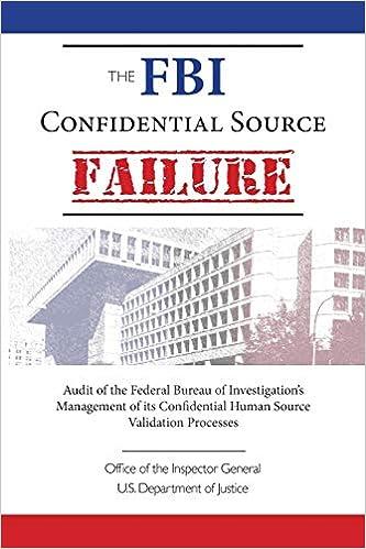 the fbi confidential source failure audit of the federal bureau of investigations management of its