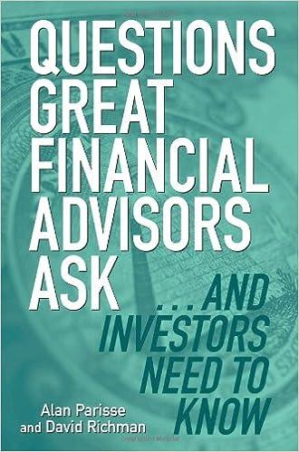 questions great financial advisors ask and investors need to know 1st edition alan parisse david richman