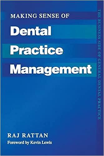 making sense of dental practice management the business side of general dental practice 1st edition raj