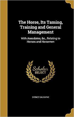 the horse its taming training and general management with anecdotes and c relating to horses and horsemen 1st