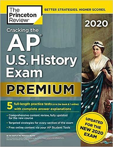 cracking the ap u.s history exam premium 2020 2020 edition the princeton review 0525568387, 78-0525568384
