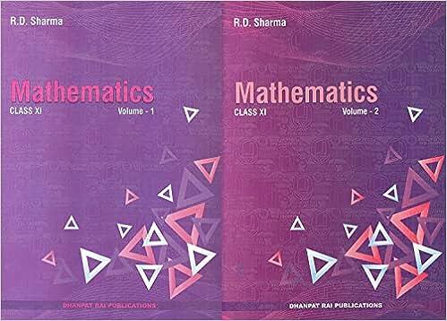 mathematics for class 11 2020 edition r.d. sharma 978-8194192633