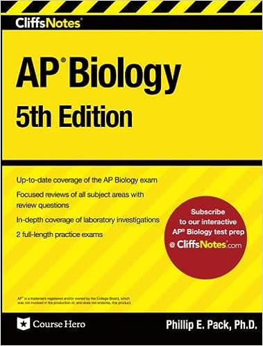 cliffsnotes ap biology 5th edition phillip e. pack 0544784685, 978-0544784680