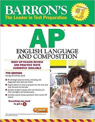 barrons ap english language and composition most up to date review and practical test currently available 7th