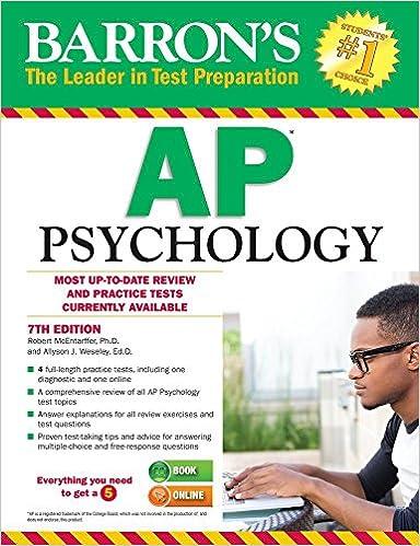barrons ap psychology most up to date review and practical test currently available 7th edition allyson
