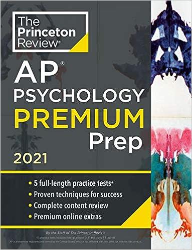 the princeton review ap psychology premium prep 2021 2021 edition the princeton review 0525569634,