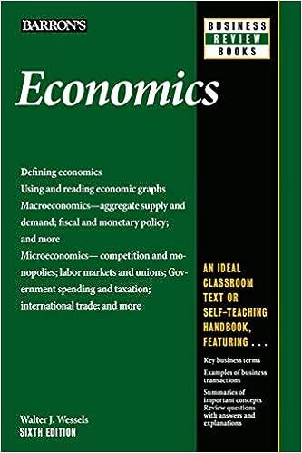 economics barrons business review series 6th edition walter j. wessels 1438008775, 978-1438008776