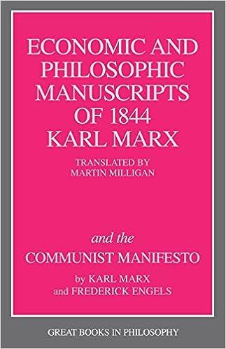 the economic and philosophic manuscripts of 1844 and the communist manifesto 1st edition karl marx, fredrick