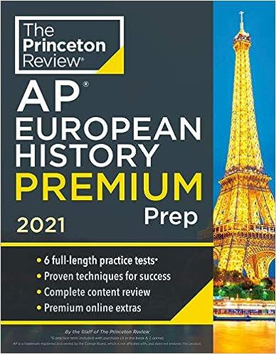 the princeton review ap european history premium prep 2021 2021 edition the princeton review 0525569553,