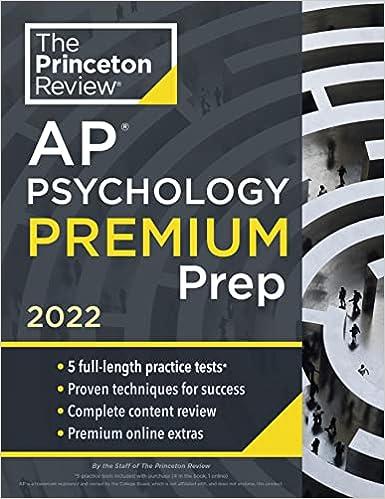 the princeton review ap psychology premium prep 2022 2022 edition the princeton review 0525570721,