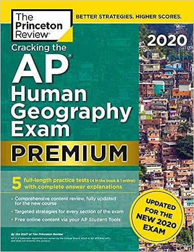 cracking the ap human geography exam premium 2020 2020 edition the princeton review 052556828x, 978-0525568285