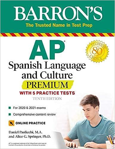 barrons ap spanish language and culture premium 10th edition daniel paolicchi, alice g. springer 1506266703,