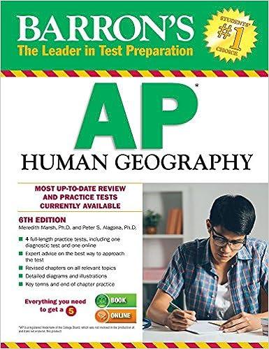 barrons ap human geography most up to date review and practical test currently available 6th edition meredith