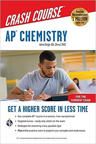 crash course ap chemistry get a higher score in less time 3rd edition adrian dingle, derrick c. wood
