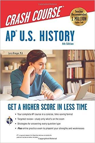 crash course ap us history get a higher score in less time 4th edition larry krieger 073861226x,