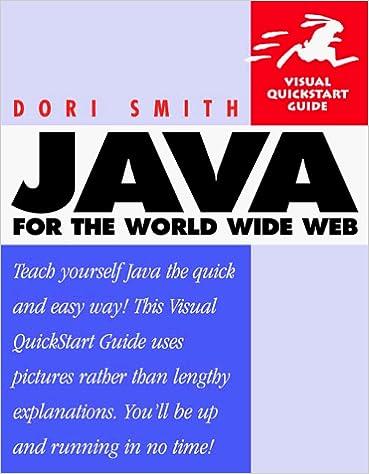 java for the world wide web 1st edition dori smith 0201353407, 978-0201353402