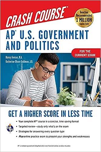 crash course ap us government and politics get a higher score in a less time 2nd edition nancy fenton,