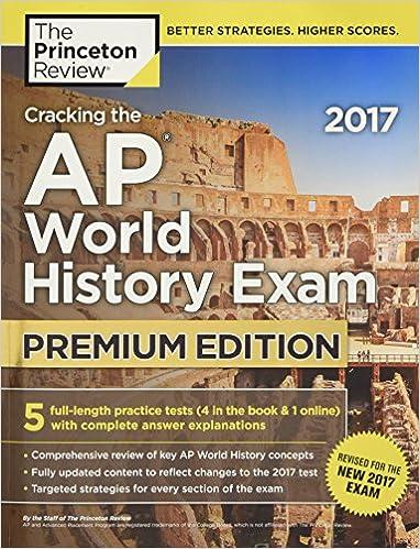 cracking the ap world history exam premium 2017 2017 edition princeton review 1101920041, 978-1101920046