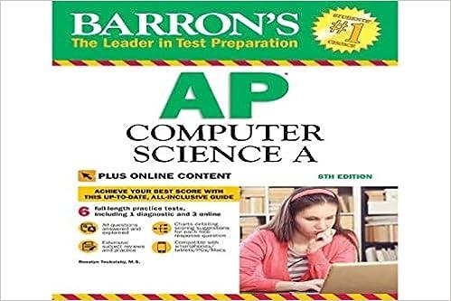 barrons ap computer science a 8th edition roselyn teukolsky 1438009194, 978-1438009193