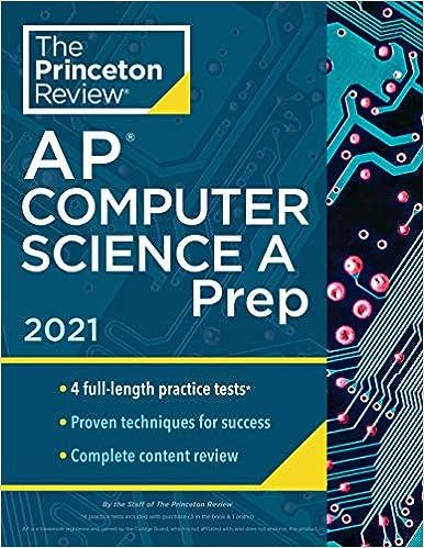 the princeton review ap computer science a prep 2021 2021 edition the princeton review 0525569499,