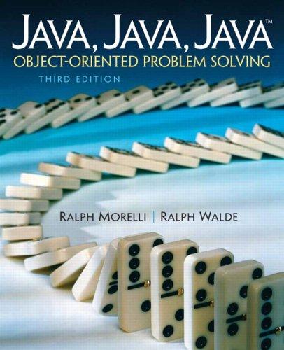 java java java object oriented problem solving 3rd edition ralph morelli, ralph walde 0131474340,