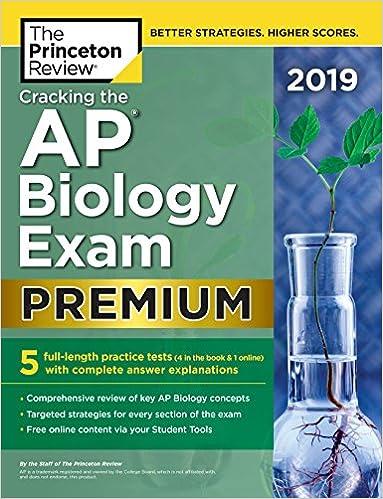 cracking the ap biology exam premium 2019 2019 edition the princeton review 1524757950, 978-1524757953