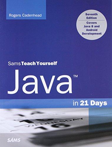 sams teach yourself java in 21 days covering java 8 7th edition rogers cadenhead 067233710x, 978-0672337109
