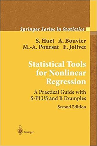 statistical tools for nonlinear regression 2nd edition sylvie huet, anne bouvier, marie-anne poursat