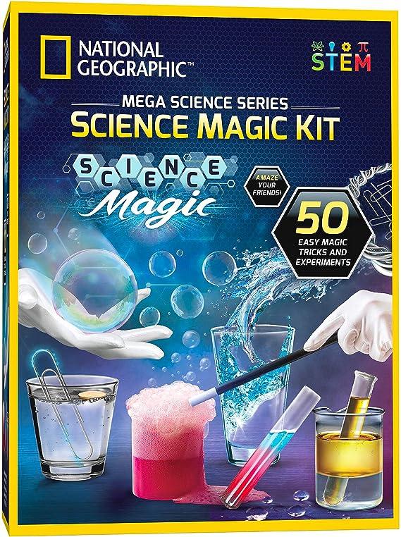 national geographic science magic kit 50 unique experiments  national geographic b0876f6stp