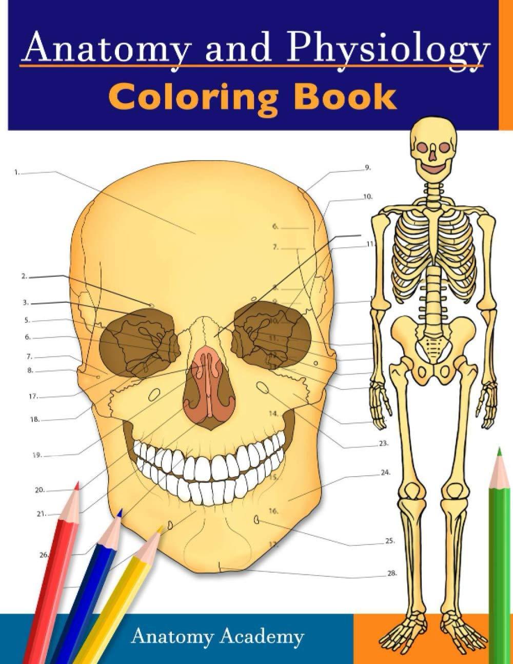 anatomy and physiology coloring book  anatomy academy 1914207041, 978-1914207044