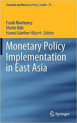 monetary policy implementation in east asia financial and monetary policy studies 2020th edition frank