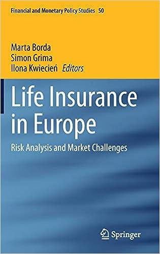 life insurance in europe risk analysis and market challenges financial and monetary policy 2020th edition