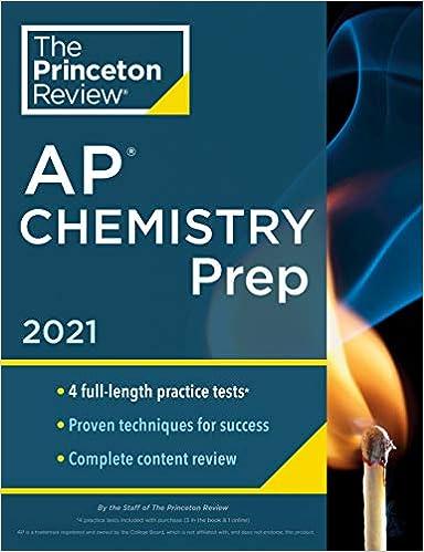 the princeton review ap chemistry prep 2021 2021 edition the princeton review 0525569480, 978-0525569480
