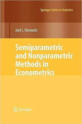 semiparametric and nonparametric methods in econometrics 1st edition joel l. horowitz 1461429277,