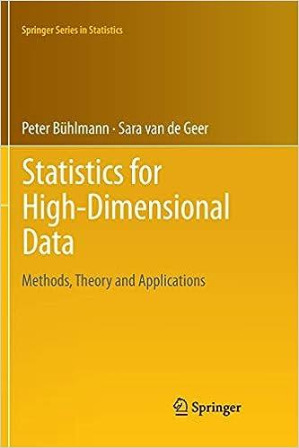statistics for high dimensional data methods theory and applications 1st edition peter bühlmann , sara van