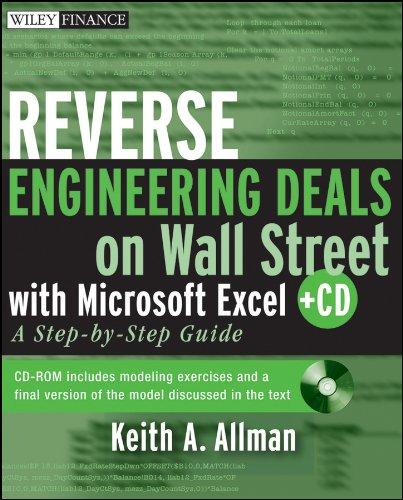 reverse engineering deals on wall street with microsoft excel  website a step by step guide 1st edition keith