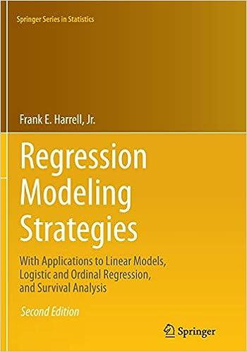 regression modeling strategies with applications to linear models logistic and ordinal regression and