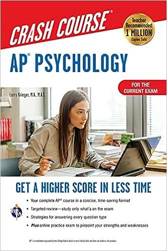 crash course ap psychology get a higher score in less time 3rd edition larry krieger 0738612715,