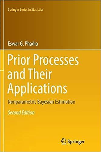 prior processes and their applications nonparametric bayesian estimation 2nd edition eswar g. phadia