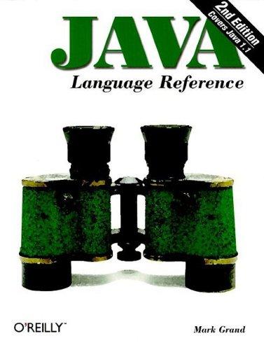 java language reference 2nd edition mark grand 156592326x, 978-1565923263
