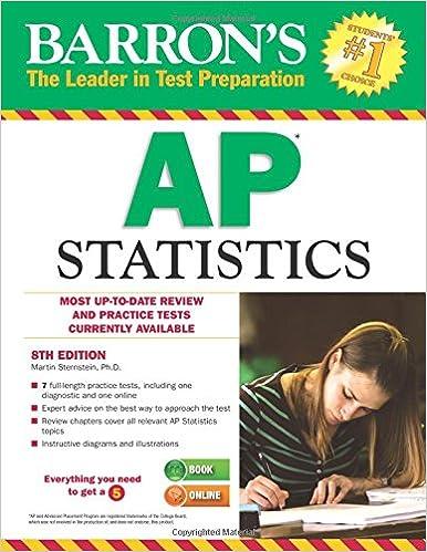 barrons ap statistics most up to date review and practical test currently available 8th edition martin