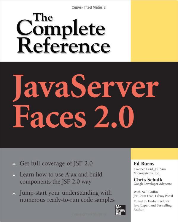 javaserver faces 2 the complete reference 1st edition ed burns, chris schalk 0071625097, 978-0071625098