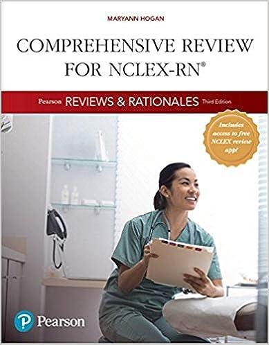 comprehensive review for nclex-rn pearson reviews and rationales 3rd edition mary ann hogan 0134376323,